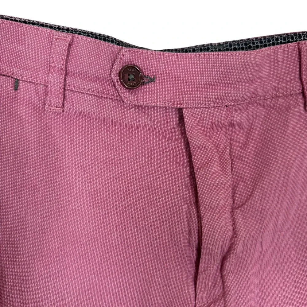 Ted Baker London Mens Pink Textured Chino Shorts Size 38R Actual 37